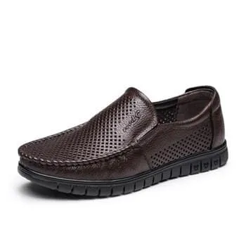 Handmade Genuine Leather Men Flat Shoes