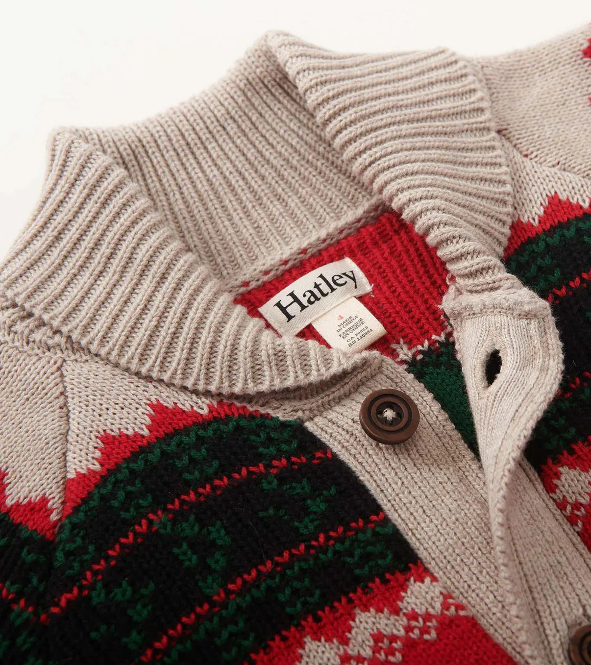 Hatley Boys Holiday Elks Shawl Collar Cardigan