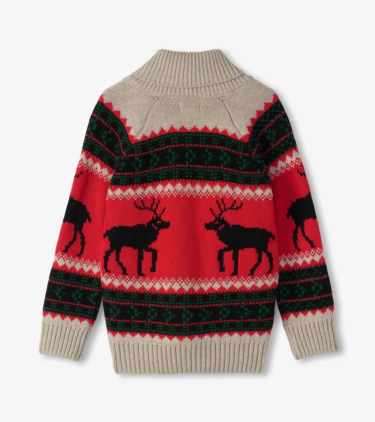 Hatley Boys Holiday Elks Shawl Collar Cardigan