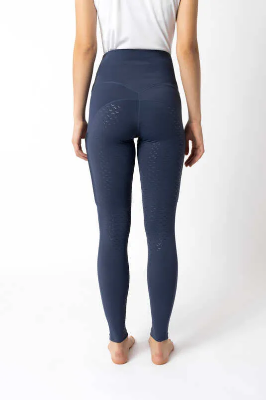 Horze Brina Ladies Full Grip Tights Dark Navy