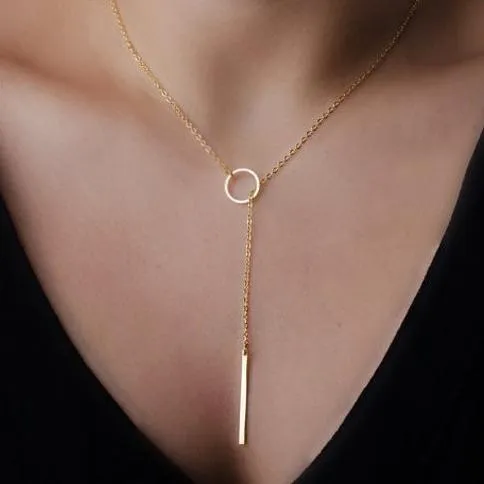 Infinity Cross Lariat Chokers Necklace