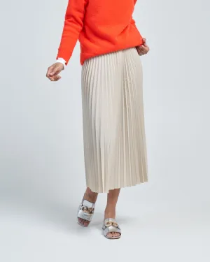 italian sporty nylon sunray pleated pull on skirt