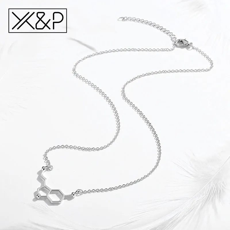 Jasmine Serotonin Molecule Necklace