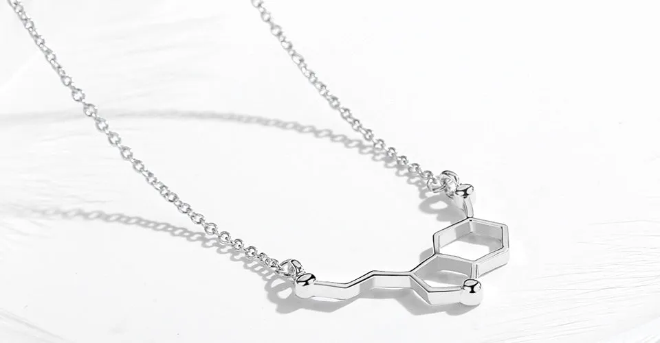 Jasmine Serotonin Molecule Necklace