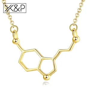 Jasmine Serotonin Molecule Necklace