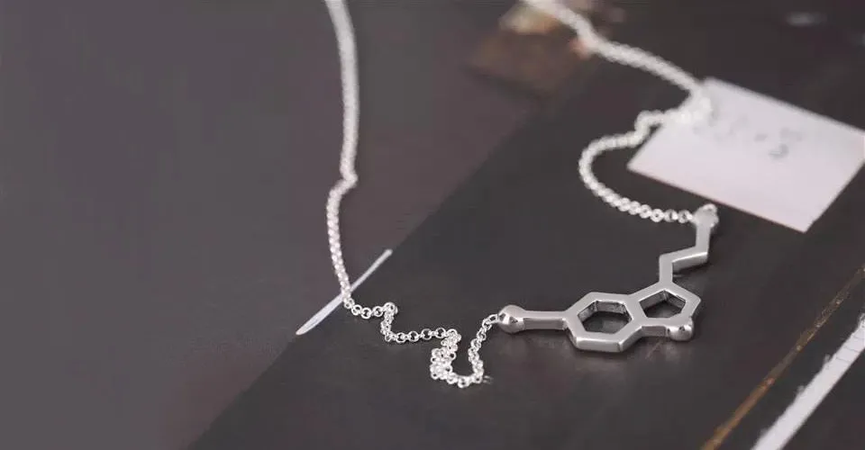 Jasmine Serotonin Molecule Necklace