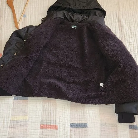 J.Crew down puffer hooded jacket