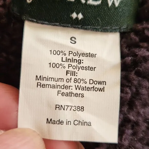 J.Crew down puffer hooded jacket