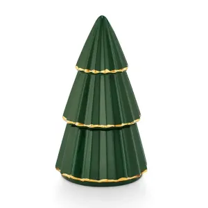 JUNIPER SPICE GILDED TREE CERAMIC CANDLE