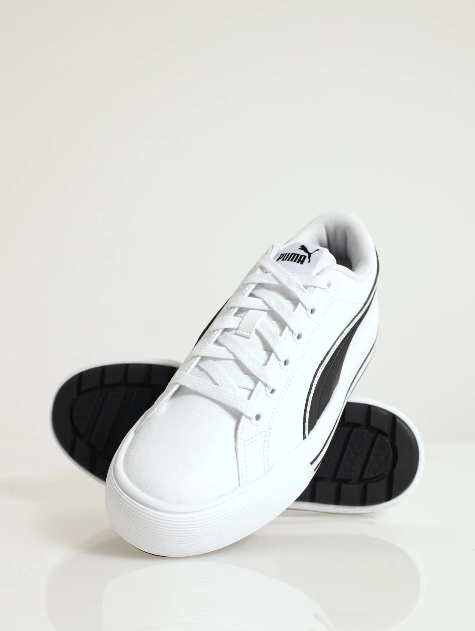 Kaia 2.0 Platform Sneaker - White/Black