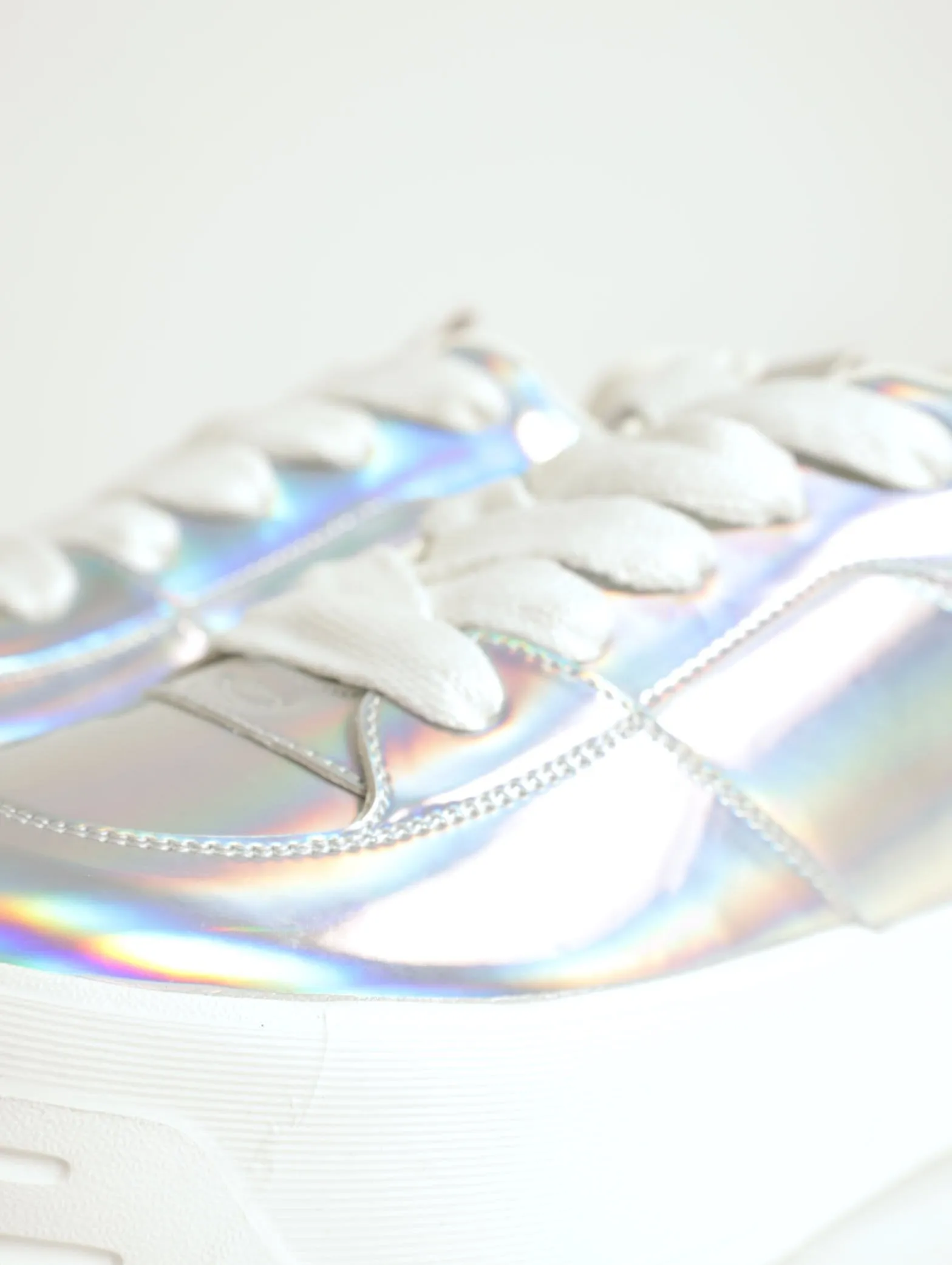 Kickflip Platform Lace-Up Sneaker - Silver