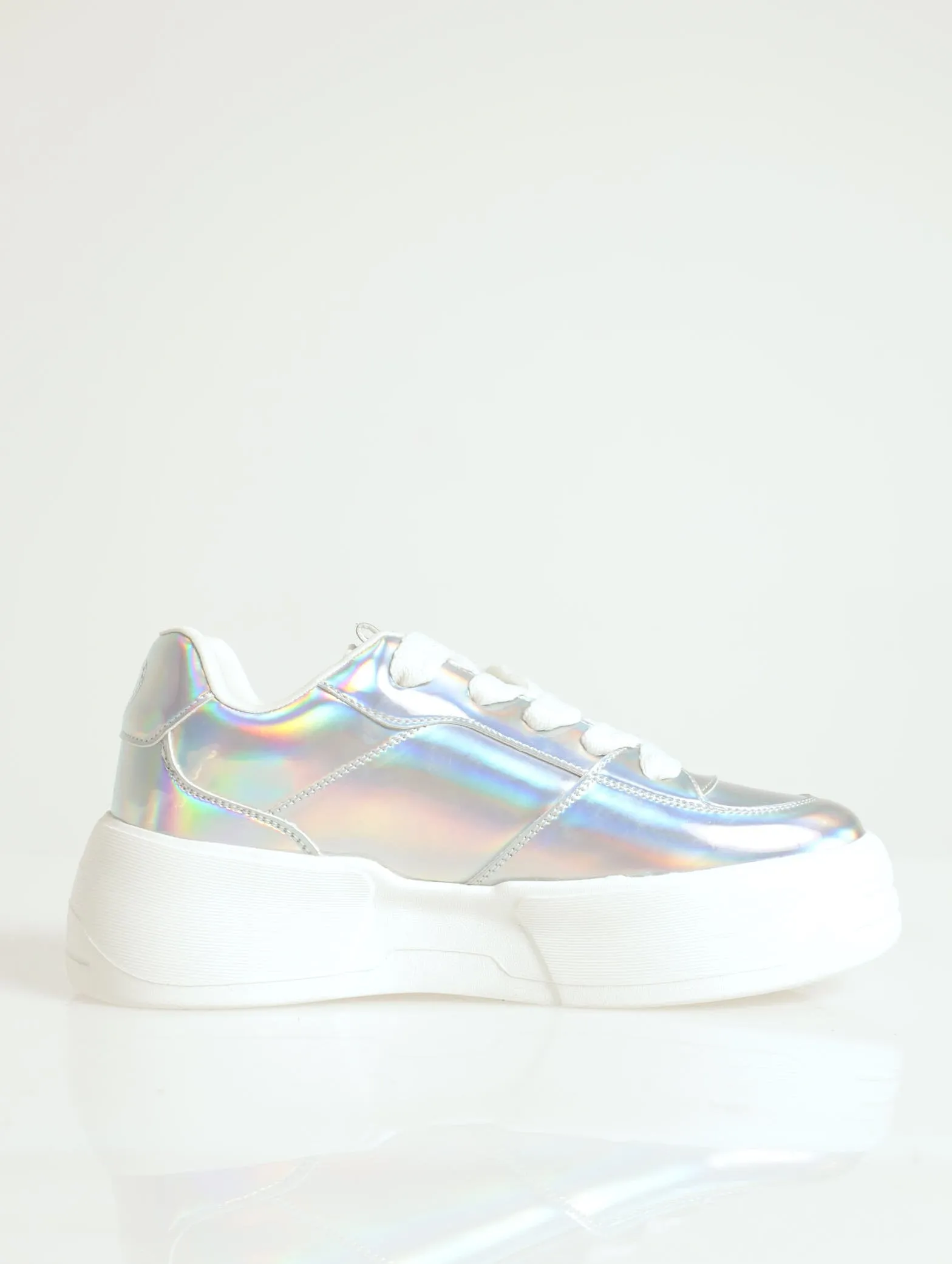Kickflip Platform Lace-Up Sneaker - Silver