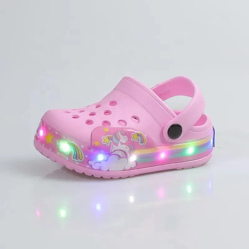 Kids' LED Plush Clog Shoes