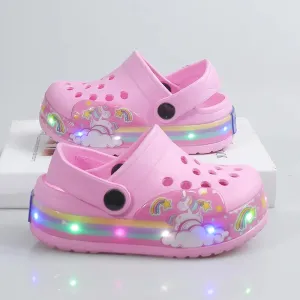 Kids' LED Plush Clog Shoes