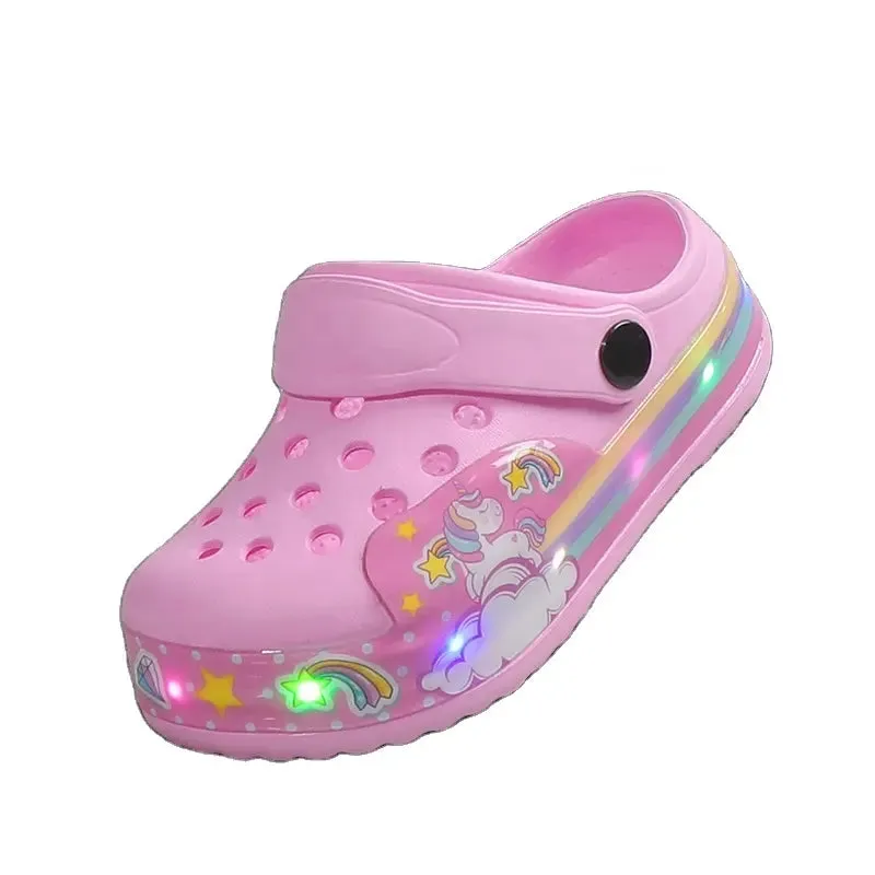 Kids' LED Plush Clog Shoes