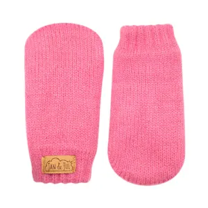 Knit Mittens | Watermelon Pink