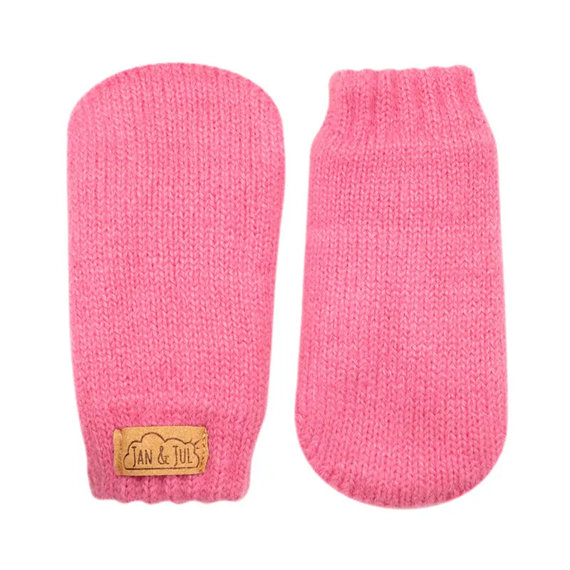 Knit Mittens | Watermelon Pink