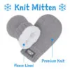 Knit Mittens | Watermelon Pink