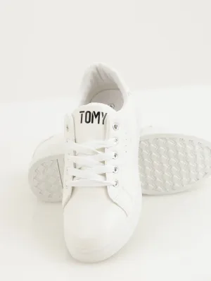 Ladies PU Platform Sneaker - White