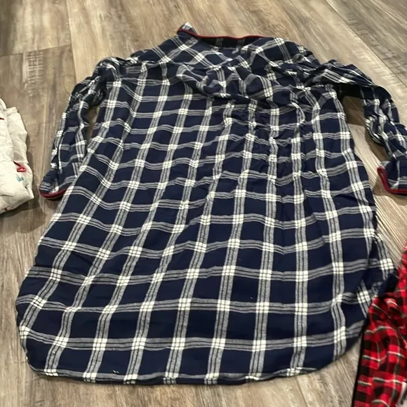 LANDS' END Warm Winter Nightshirt Flannel Lot (3)