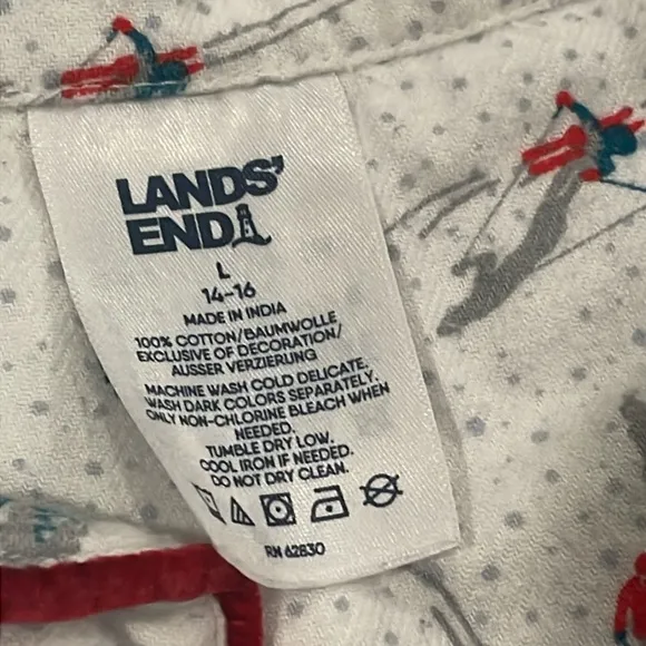 LANDS' END Warm Winter Nightshirt Flannel Lot (3)