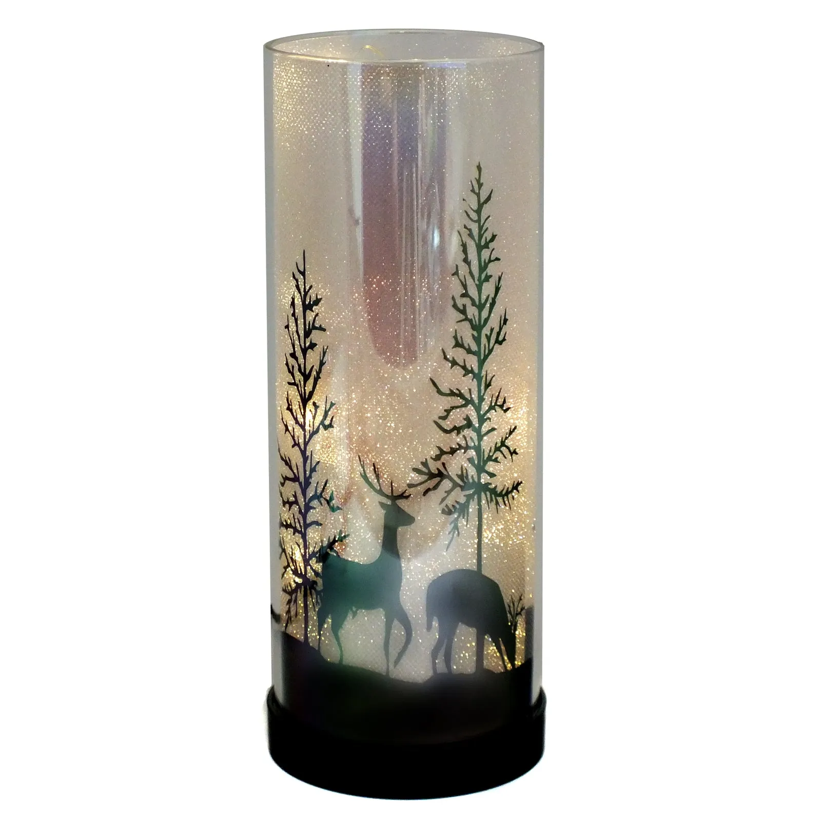 Large Luxa Sparkler Deer Park LED Christmas Lamp Xmas Light | Winter Forest Scene | USB or Battery Operated