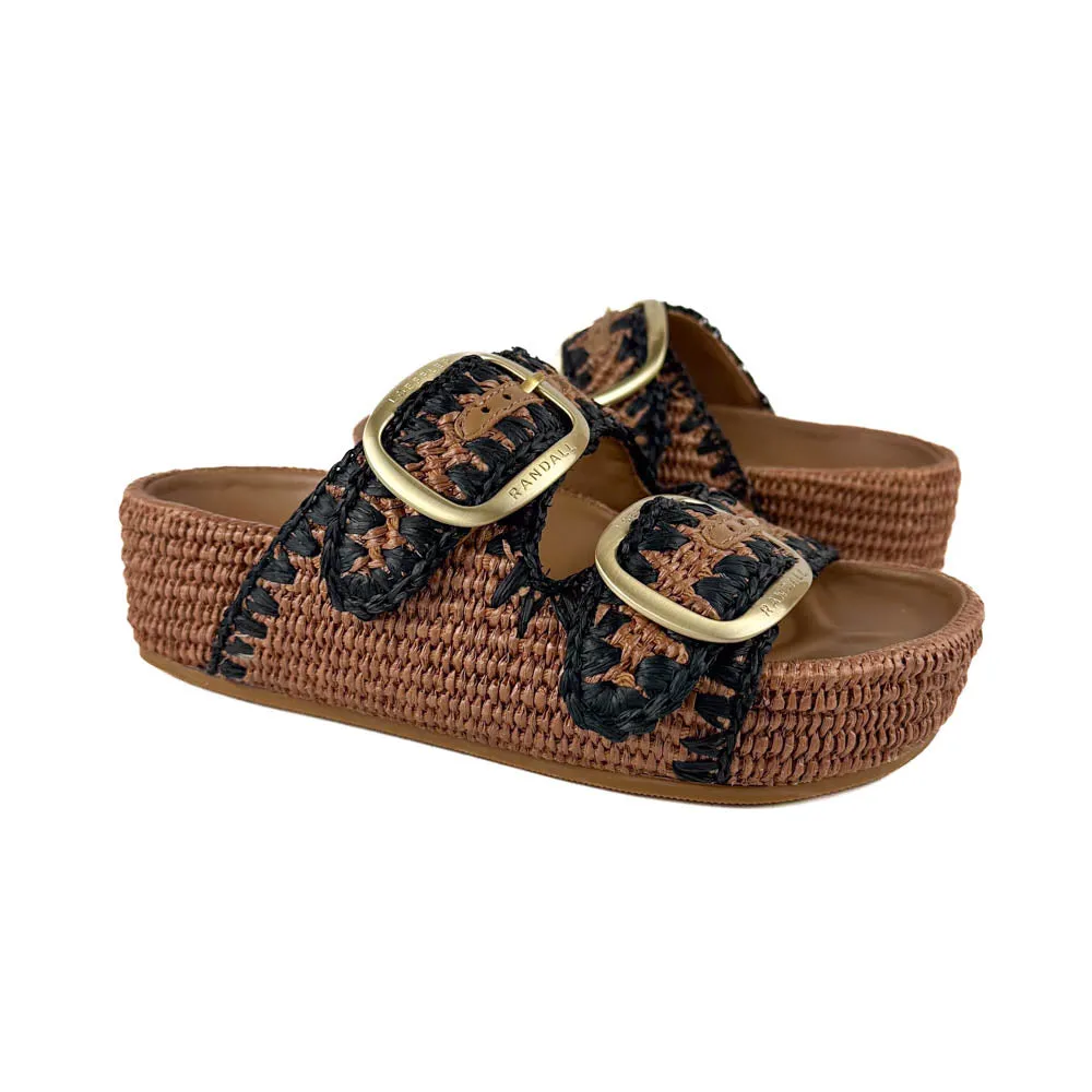 Loeffler Randall - Theo Two Band Sandal (Brown/Black)