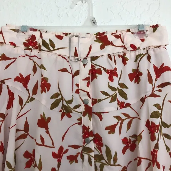 Lovers &amp; Friends x Revolve Whimsical Boho Fountain Floral Pullon Skirt Medium