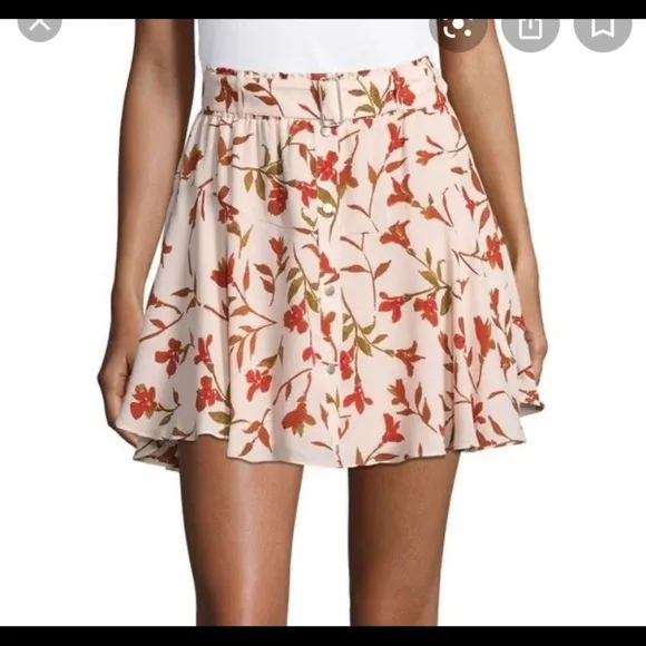 Lovers &amp; Friends x Revolve Whimsical Boho Fountain Floral Pullon Skirt Medium