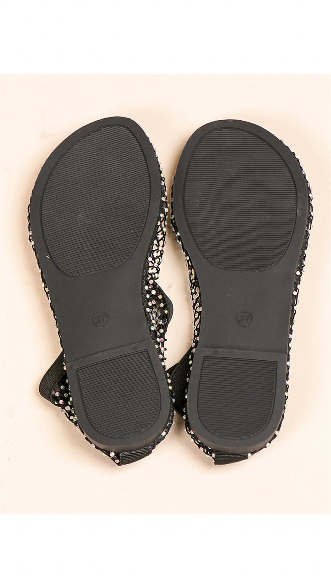 Lucille Diamante Embellished Mesh Flats