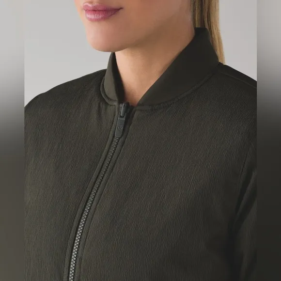 Lululemon Non-Stop Reversible Dark Olive Bomber |Size 4|