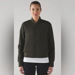 Lululemon Non-Stop Reversible Dark Olive Bomber |Size 4|