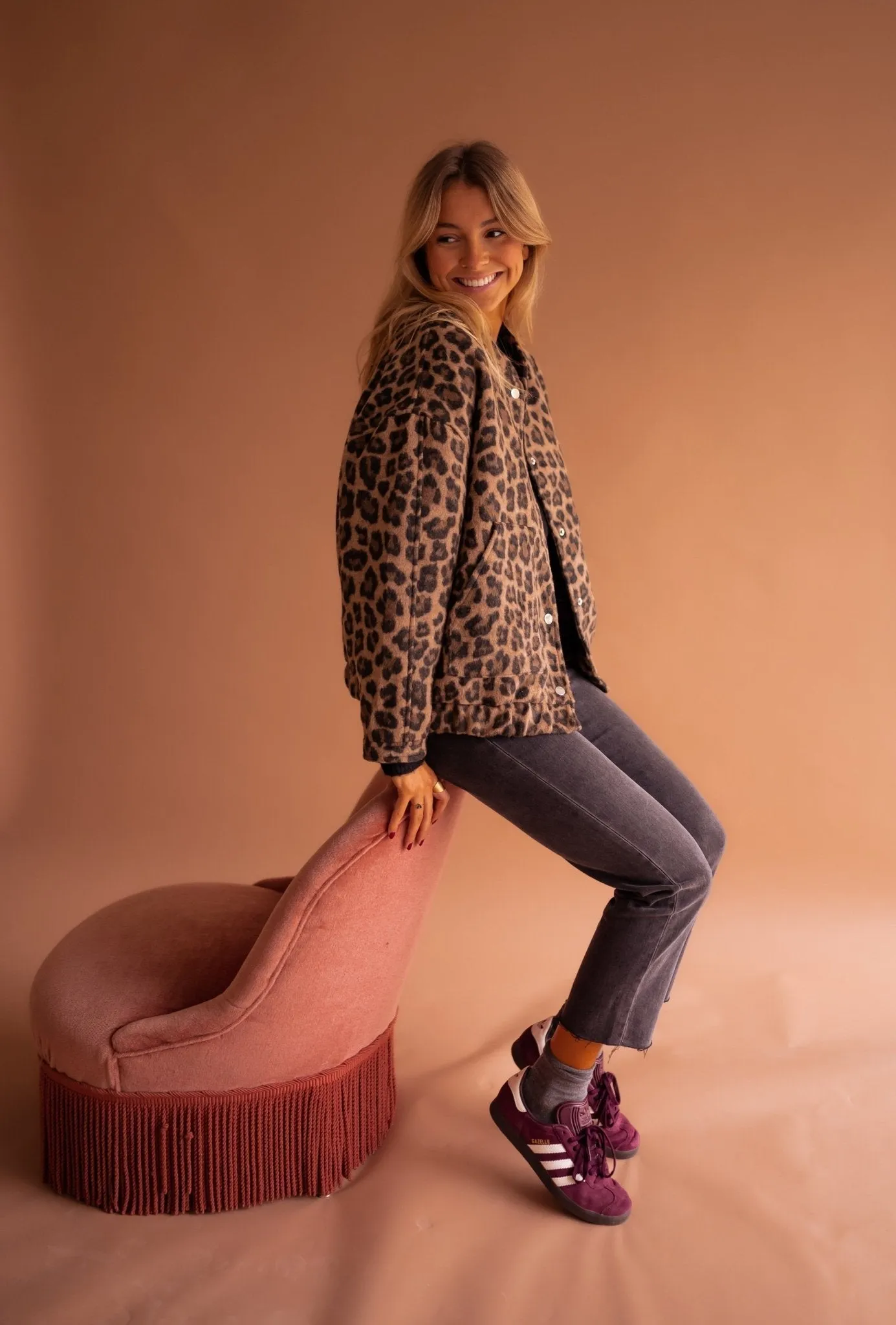 Luna™ | Trendy Jacket with Leopard Print