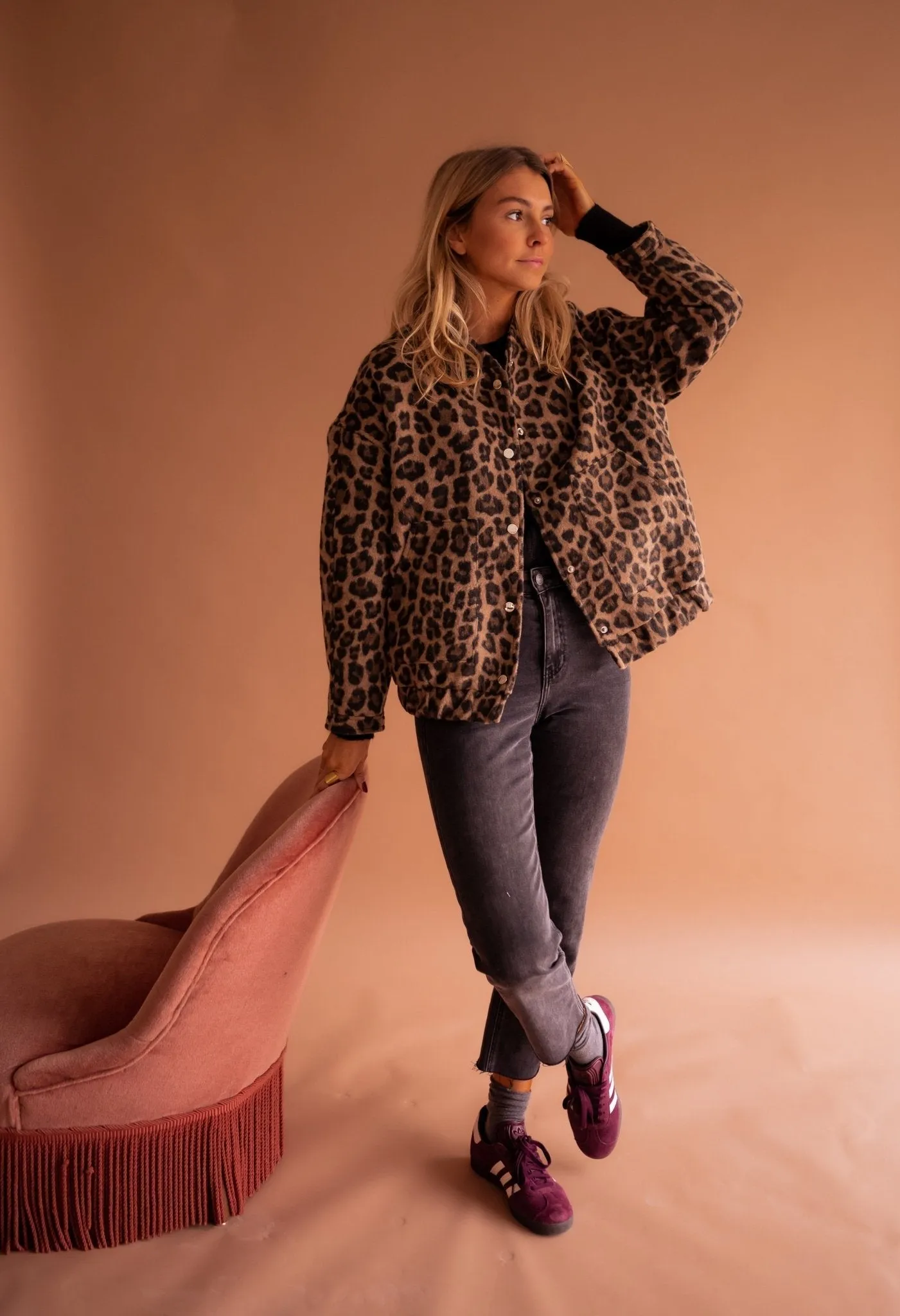 Luna™ | Trendy Jacket with Leopard Print