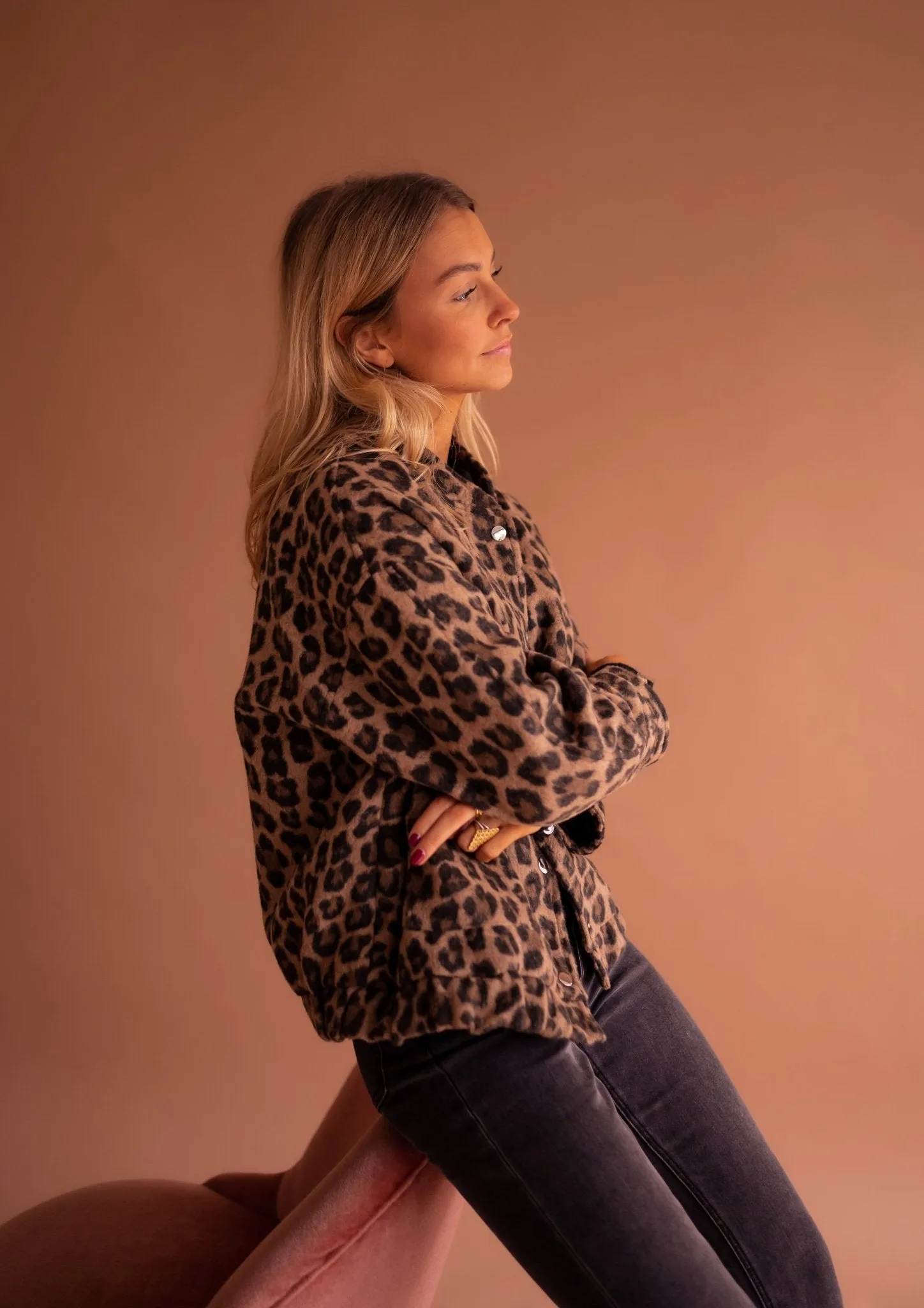 Luna™ | Trendy Jacket with Leopard Print