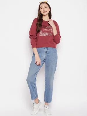 Madame Printed Sweatshirt For Women