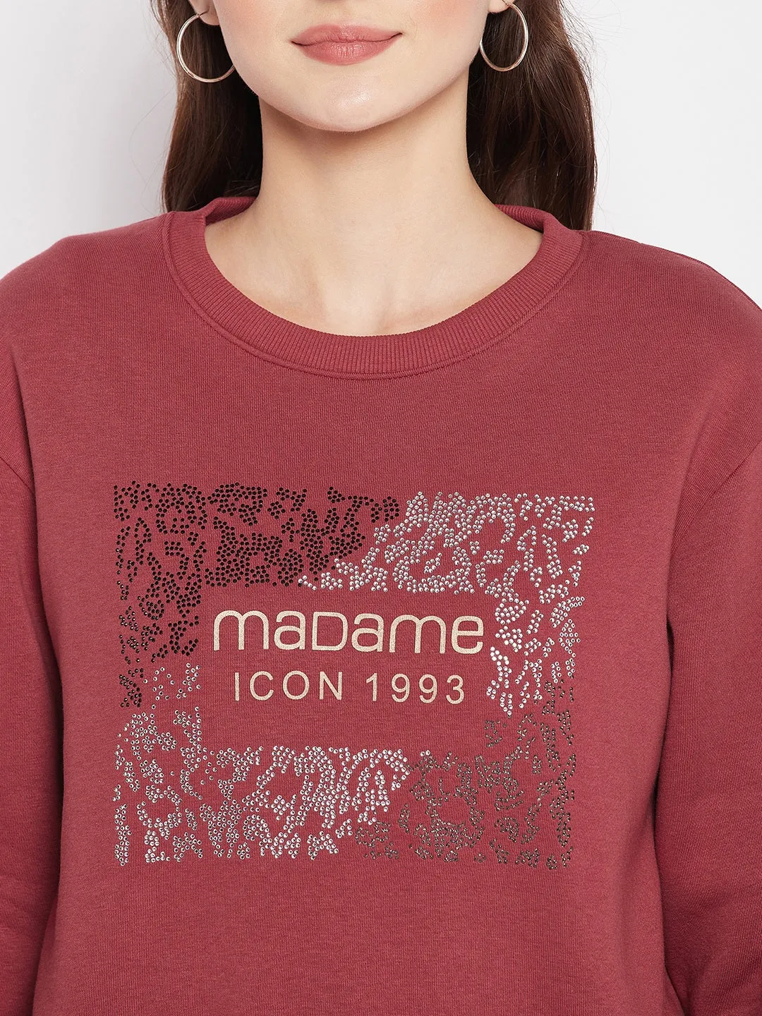 Madame Printed Sweatshirt For Women