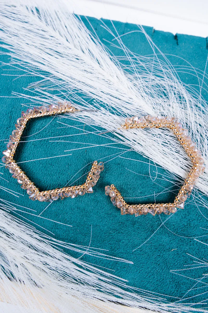 Maisie Multi-Faceted Bead Goldtone Earrings