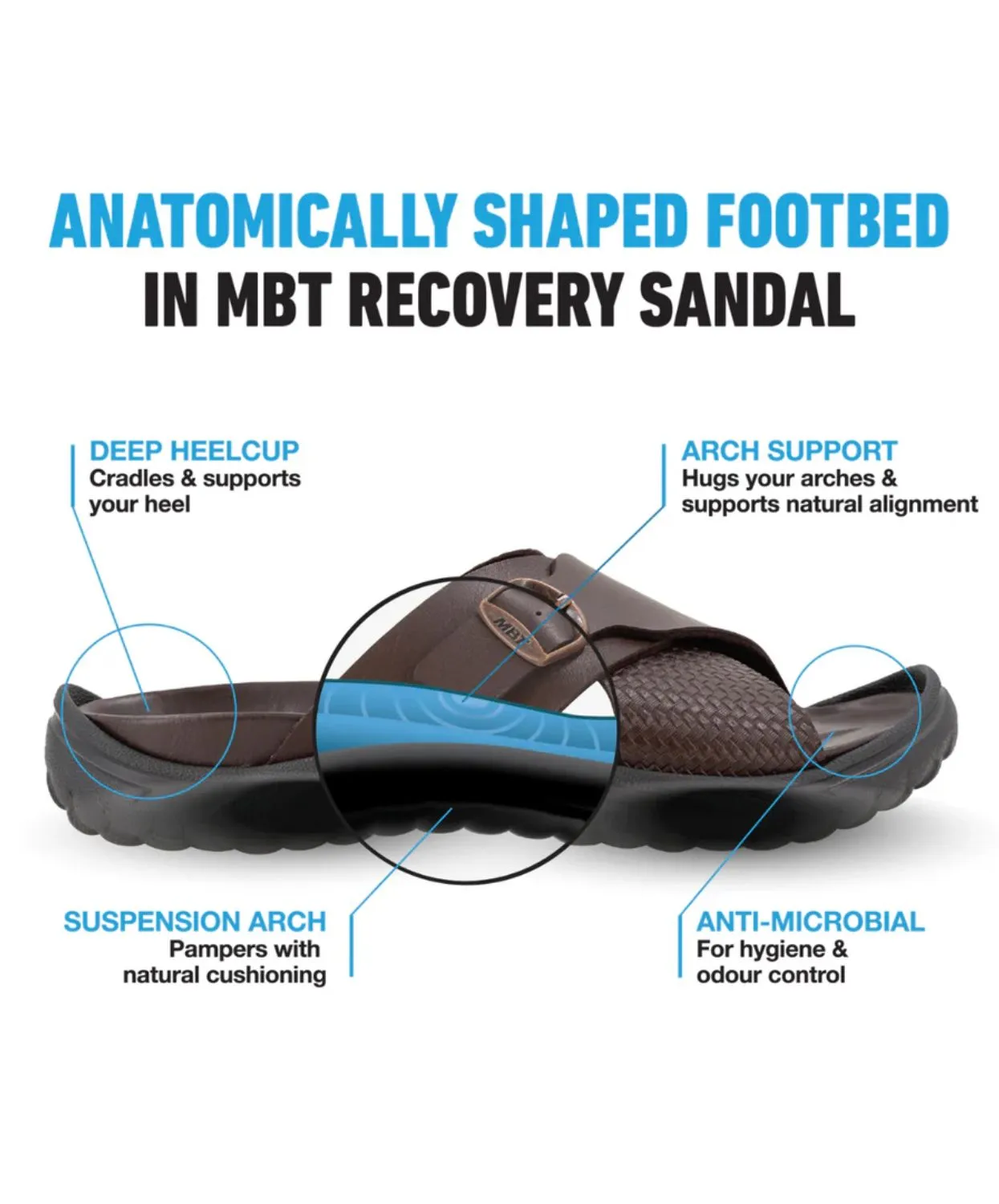 MBT Nikko Black/Red Womens Recovery Slides