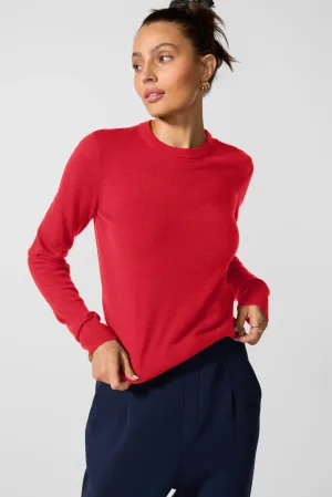 Merino Crew Neck - Tomato Puree