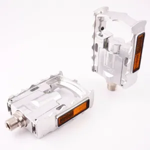 MKS FD-7 Folding Platform Bicycle Pedal Silver Black 9/16" Fixie Commuter Urban