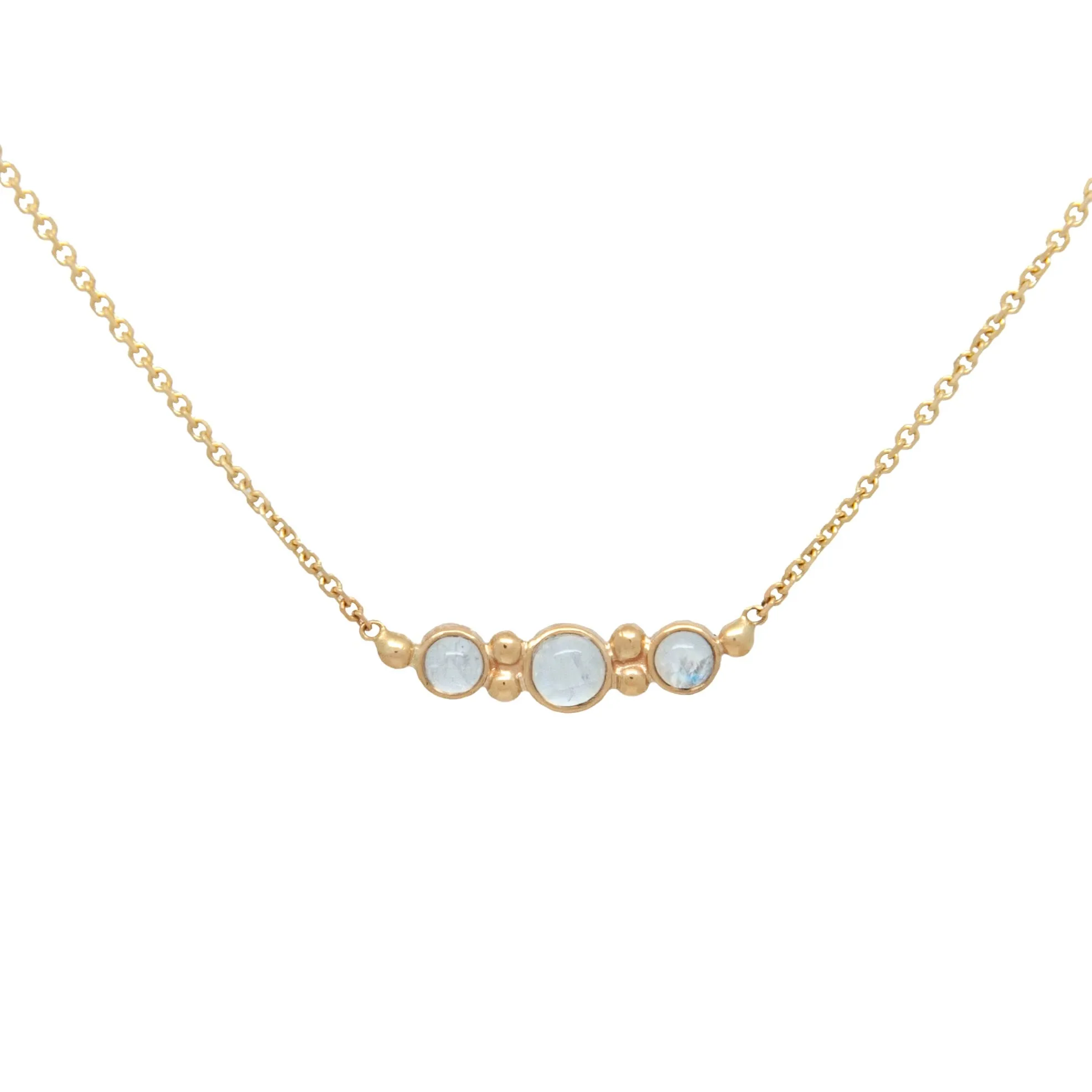 Moonstone 3 stone necklace