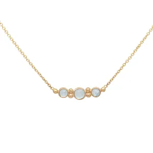 Moonstone 3 stone necklace