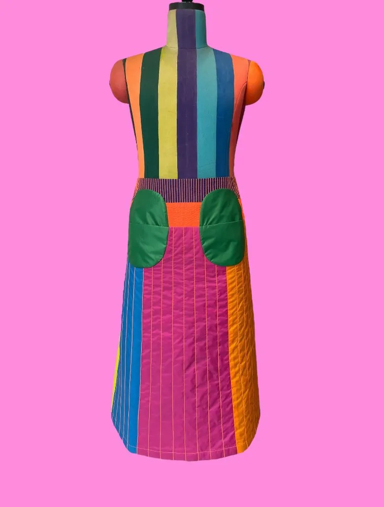 Multi Panel Quilted Ripstop Skirt