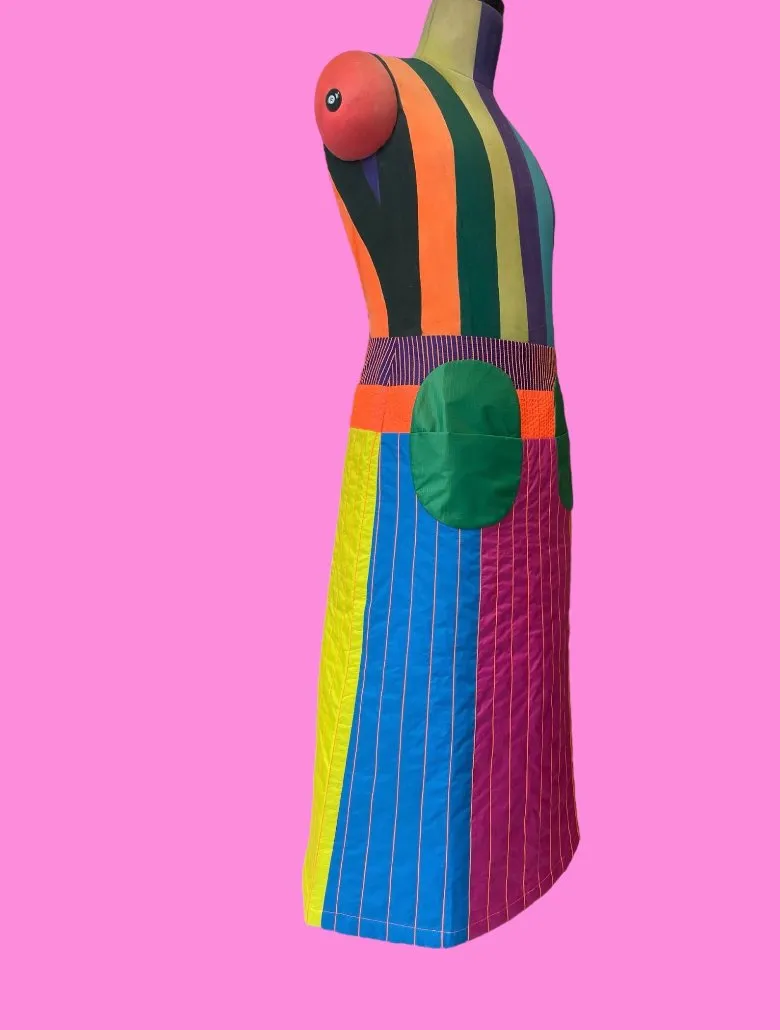 Multi Panel Quilted Ripstop Skirt