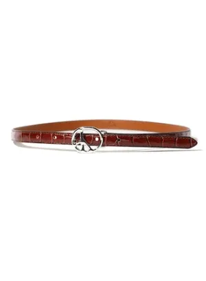 Needles' Peace Buckle Narrow Belt