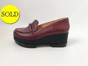 NEW Robert Clergerie Platform Loafer Size 38 It (8 Us)