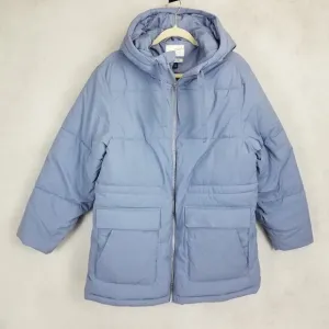 NEW Universal Thread Size XS Hooded Puffer Jacket Coat in Blue NWT $50