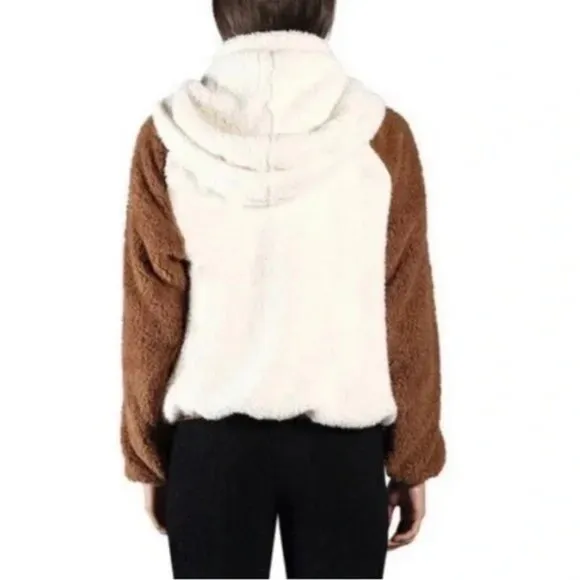 NWT | REVOLVE x Plush Apparel Ivory and Brown Teddy Bear Jacket Size‎ S - $169