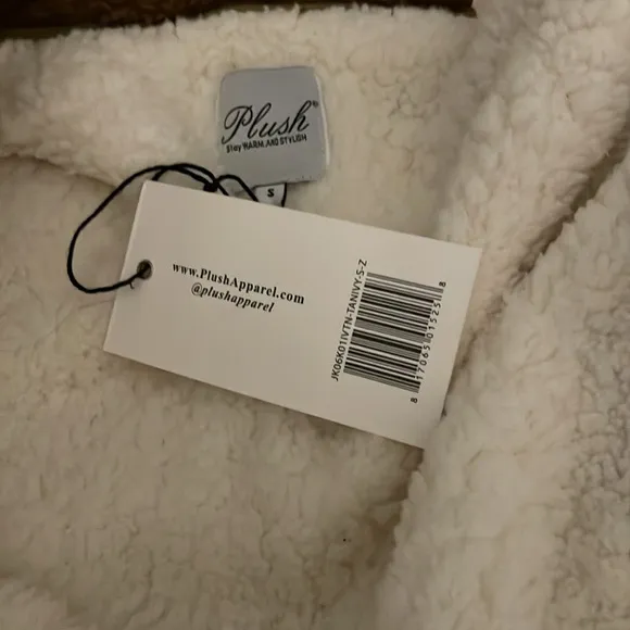 NWT | REVOLVE x Plush Apparel Ivory and Brown Teddy Bear Jacket Size‎ S - $169